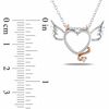 Thumbnail Image 2 of Diamond Accent Devil Heart with Wings Pendant in Two-Tone Sterling Silver