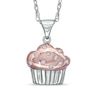 Thumbnail Image 1 of Diamond Accent Cupcake Pendant in Sterling Silver with 18K Rose Gold Plate