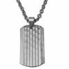 Thumbnail Image 1 of Men's Hammered Stainless Steel Dog Tag Pendant - 24"