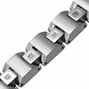 Thumbnail Image 0 of Men's 1/10 CT. T.W. Diamond Link Bracelet in Stainless Steel - 8.5"