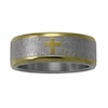Thumbnail Image 1 of Men's 7.0mm Lord's Prayer Wedding Band in Stainless Steel with Yellow IP