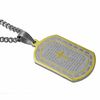 Thumbnail Image 1 of Men's Lord's Prayer Dog Tag Pendant in Stainless Steel and Yellow IP - 24"