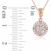 6.0mm Morganite and Diamond Accent Frame Pendant in 10K Rose Gold - 17"