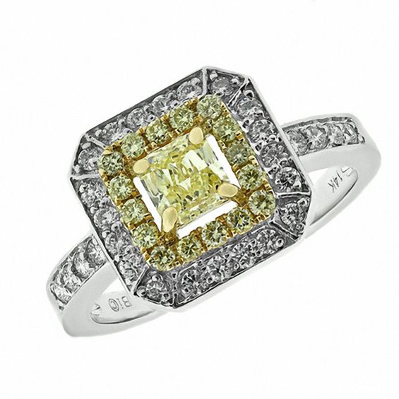 zales canary yellow diamond ring