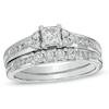 Thumbnail Image 1 of 3/4 CT. T.W. Princess-Cut Diamond Bridal Set in 14K White Gold