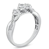 Thumbnail Image 2 of 1/2 CT. T.W. Diamond Three Stone Engagement Ring in 14K White Gold