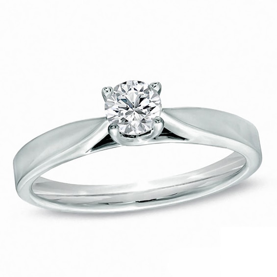 Celebration Ideal /3 CT. Certified Diamond Solitaire Engagement Ring in 14K White Gold (J/I1