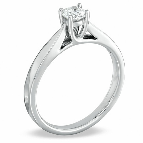 Celebration Ideal /3 CT. Certified Diamond Solitaire Engagement Ring in 14K White Gold (J/I1