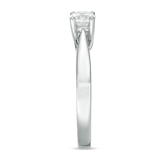 Celebration Ideal / CT. Certified Diamond Solitaire Engagement Ring in 14K White Gold (I/I1