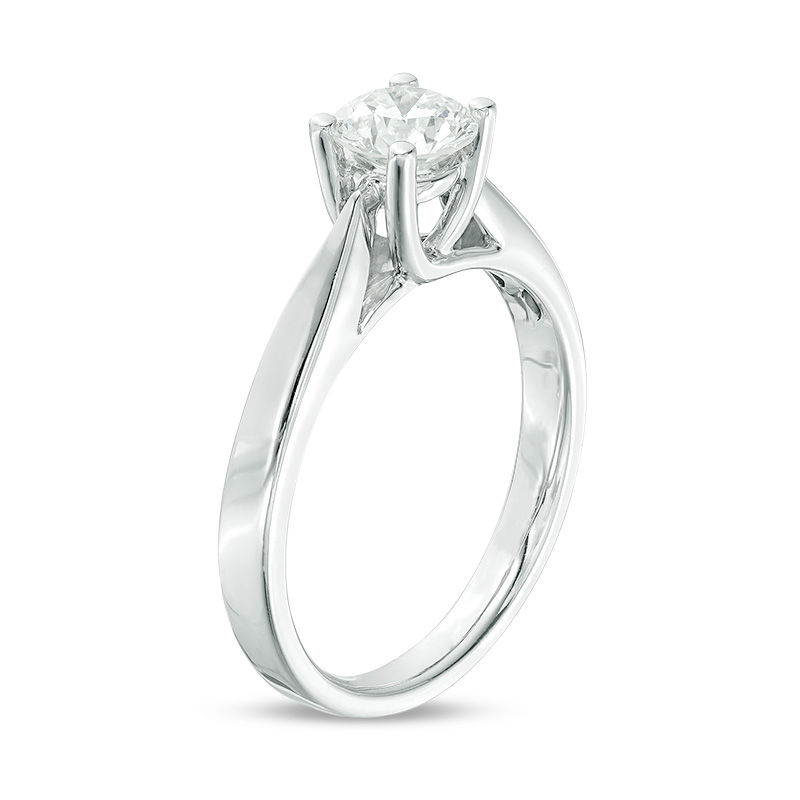 Celebration Ideal 3/4 CT. Diamond Solitaire Engagement Ring in 14K White Gold (J/I1)