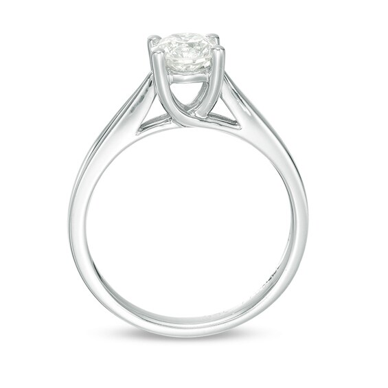 Celebration Ideal 3/4 CT. Certified Diamond Solitaire Engagement Ring in 14K White Gold (J/I1)