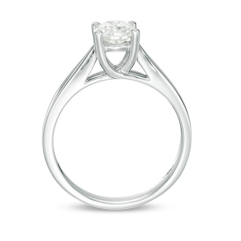 Celebration Ideal 3/4 CT. Diamond Solitaire Engagement Ring in 14K White Gold (J/I1)