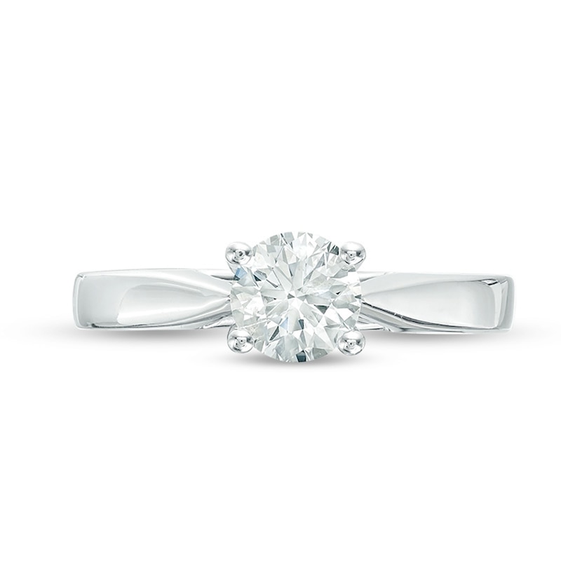 Main Image 6 of Celebration Ideal 3/4 CT. Certified Diamond Solitaire Engagement Ring in 14K White Gold (J/I1)