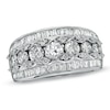 Thumbnail Image 1 of 2 CT. T.W. Round and Baguette Diamond Anniversary Band in 14K White Gold