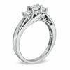Thumbnail Image 2 of 1/2 CT. T.W. Diamond LOVE Three Stone Engagement Ring in 10K White Gold