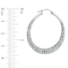 Thumbnail Image 2 of Crystal Hoop Earrings in Sterling Silver