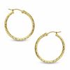 Thumbnail Image 1 of 25.5mm Twist Hoop Earrings in 14K Gold