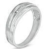 Thumbnail Image 2 of Men's 1/6 CT. T.W. Baguette Diamond Wedding Band in 10K White Gold