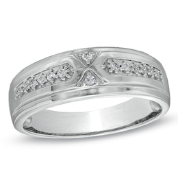 1/6 CT. T.W. Diamond Wedding Band in 10K White Gold