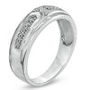 Thumbnail Image 1 of Men's 1/6 CT. T.W. Diamond Wedding Band in 10K White Gold