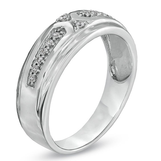 1/6 CT. T.w. Diamond Wedding Band in 10K White Gold