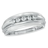Thumbnail Image 1 of 1/4 CT. T.W. Diamond Five Stone Wedding Band in 10K White Gold