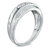 Thumbnail Image 2 of 1/4 CT. T.W. Diamond Five Stone Wedding Band in 10K White Gold