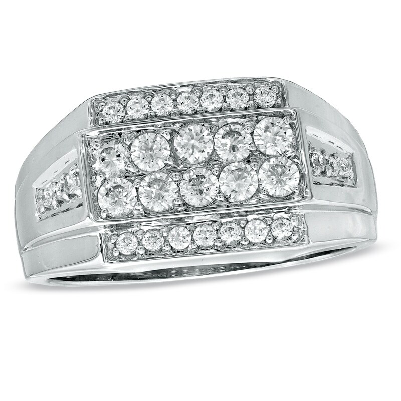Men's 3/4 CT. T.W. Diamond Ring in 10K White Gold Zales