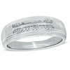 Thumbnail Image 1 of 1/10 CT. T.W. Diamond Double Row Wedding Band in 10K White Gold