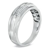 Thumbnail Image 2 of 1/10 CT. T.W. Diamond Double Row Wedding Band in 10K White Gold