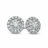 Thumbnail Image 1 of 1/2 CT. T.W. Diamond Double Frame Stud Earrings in 10K White Gold