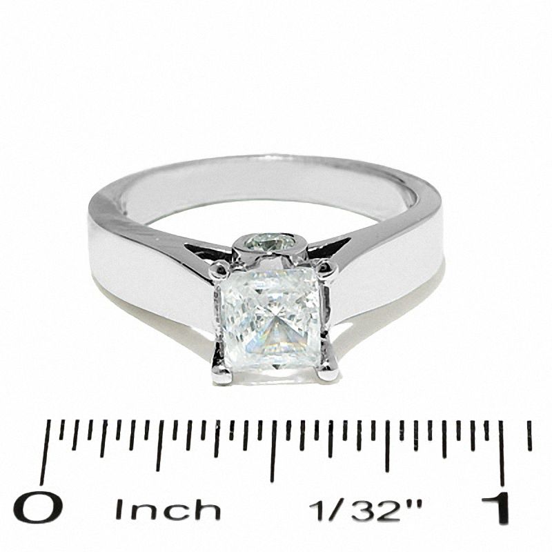 Main Image 3 of 1-1/4 CT. T.W. Princess-Cut Diamond Solitaire Engagement Ring in 14K White Gold