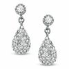 Thumbnail Image 0 of Crystal Teardrop Earrings in Sterling Silver