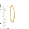 Thumbnail Image 3 of 40.0mm Square Hoop Earrings in 14K Gold
