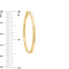 Thumbnail Image 2 of 40.0mm Square Hoop Earrings in 14K Gold