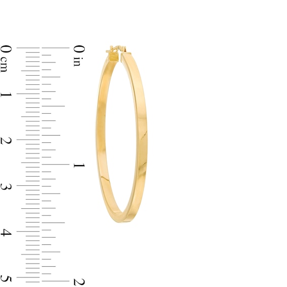 40.0mm Square Hoop Earrings in 14K Gold