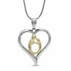 Thumbnail Image 1 of Motherly Love Heart Pendant in Sterling Silver and 14K Gold