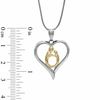Thumbnail Image 2 of Motherly Love Heart Pendant in Sterling Silver and 14K Gold