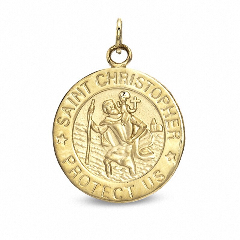 Main Image 1 of "St. Christopher" Charm in 14K Gold