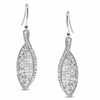 Thumbnail Image 1 of Crystal Teardrop-Shaped Earrings in Sterling Silver
