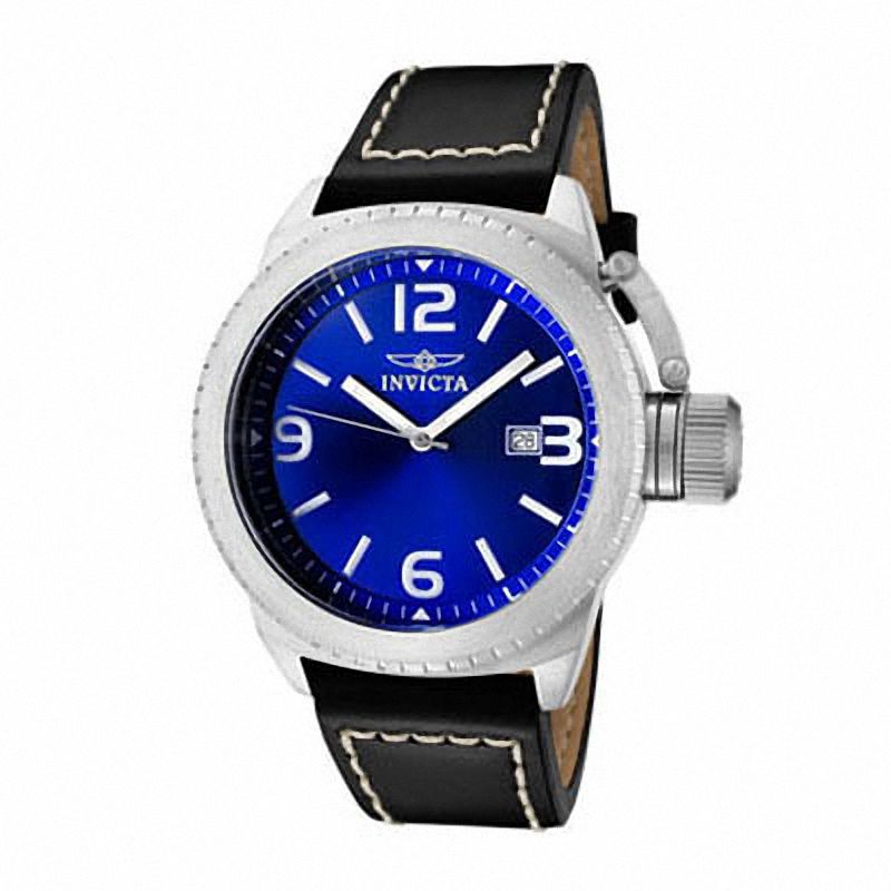 Men's Invicta Corduba Strap Watch with Blue Dial (Model: 1109)