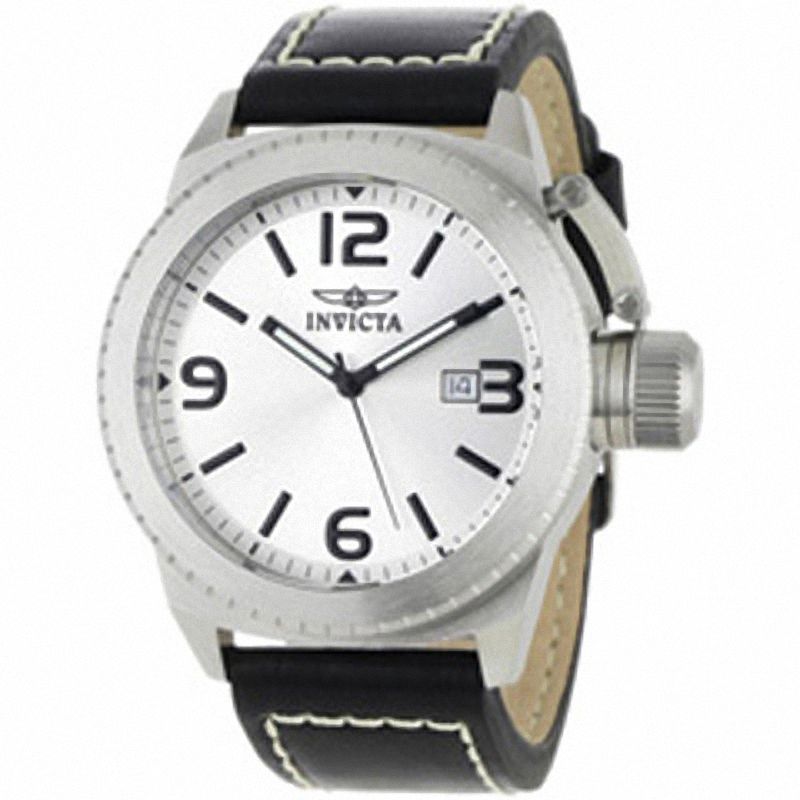 Men's Invicta Corduba Strap Watch with Silver-Tone Dial (Model: 1110)