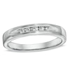 Thumbnail Image 0 of Ladies' 1/20 CT. T.W. Diamond Five Stone Wedding Band in 10K White Gold