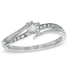 Thumbnail Image 1 of 1/15 CT. T.W. Diamond Bypass Promise Ring in 10K White Gold