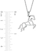 Thumbnail Image 2 of Diamond Accent Stallion Horse Pendant in Sterling Silver