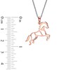 Thumbnail Image 2 of Diamond Accent Stallion Horse Pendant in Rose IP Sterling Silver