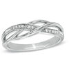 Thumbnail Image 1 of Diamond Accent Split Shank Band in Sterling Silver