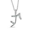 Thumbnail Image 0 of 1/20 CT. T.W. Diamond Sandal High Heel Pendant in Sterling Silver