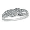 Thumbnail Image 0 of 1/15 CT. T.W. Diamond Double Row Wave Band in Sterling Silver