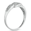 Thumbnail Image 1 of 1/15 CT. T.W. Diamond Double Row Wave Band in Sterling Silver